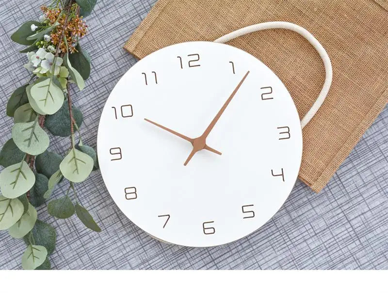 Wall Clock Silent Non Ticking Wood Oversized Wall Clocks