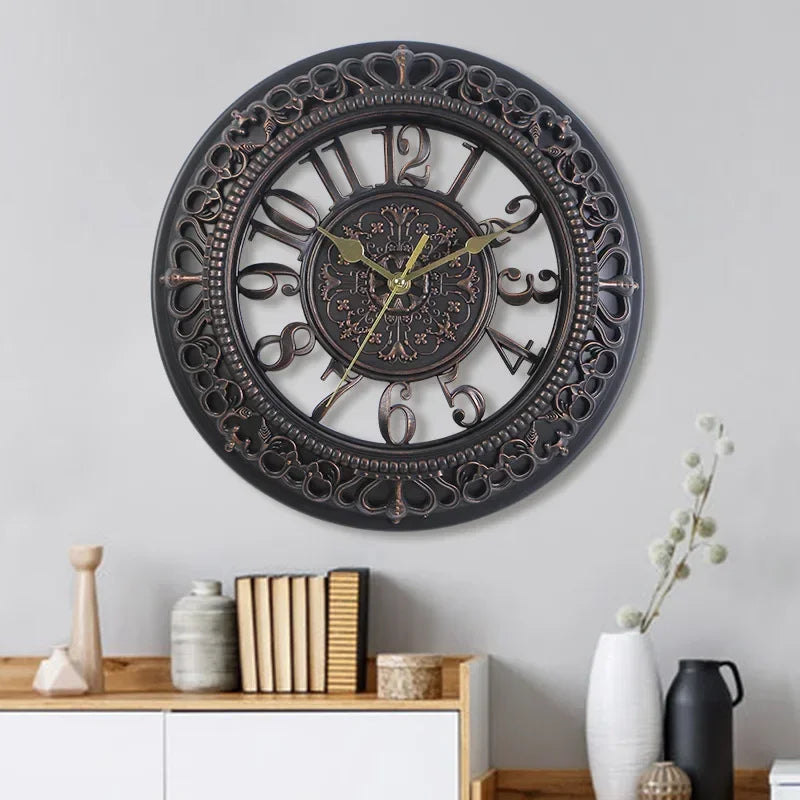 European creative 12 inch wall clock living room