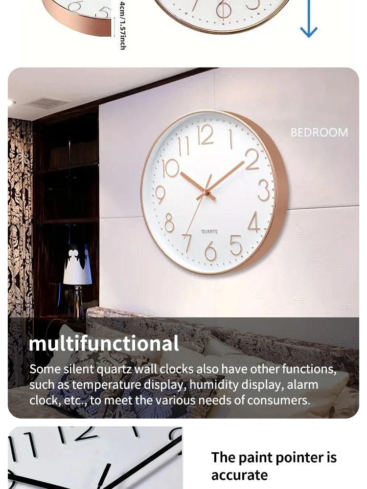 8 Inch Mute Wall Clock Simple Digital Wall Clock