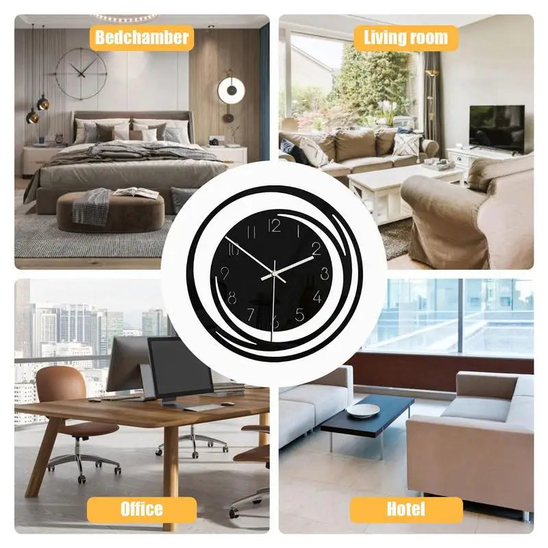 Modern Wall Clock Large Silent Acrylic Clock No Tick Wall Clock