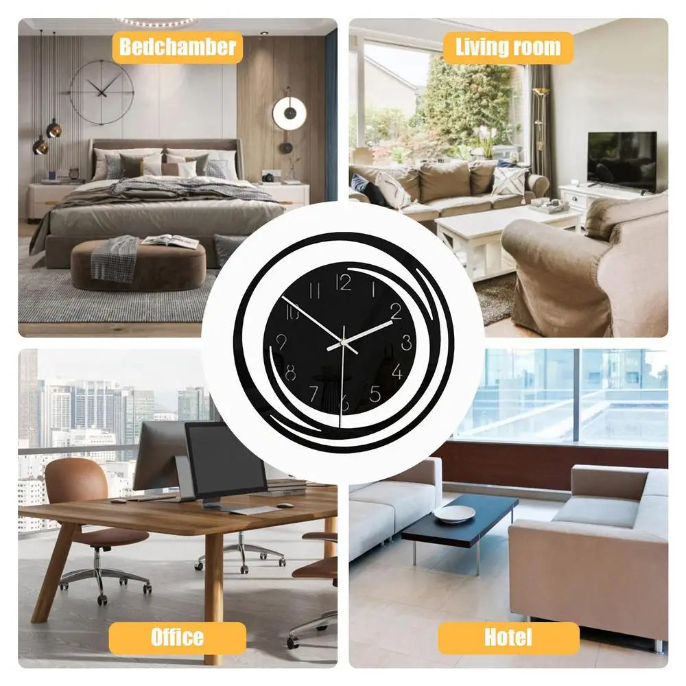 Modern Wall Clock Large Silent Acrylic Clock No Tick Wall Clock