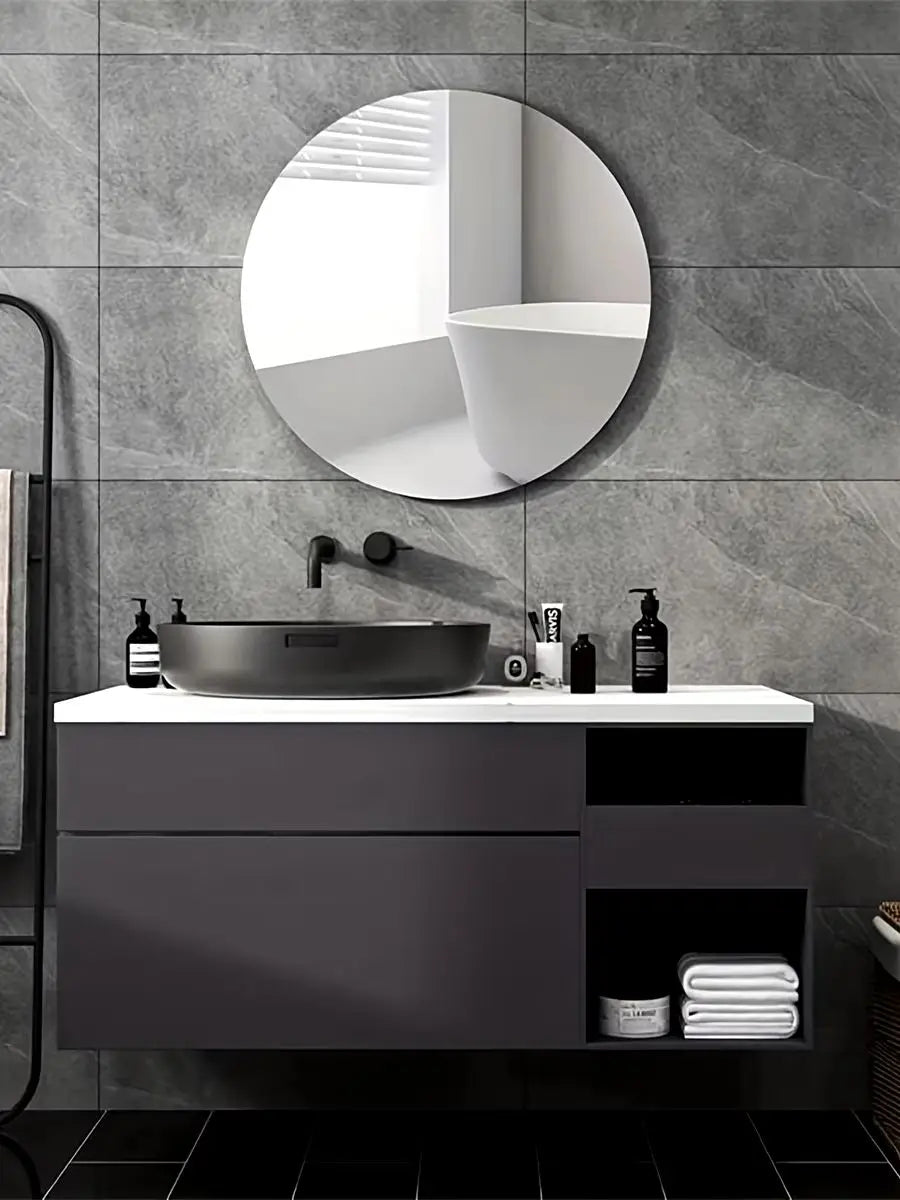 1pc 30cm/1.66mm Round Mirror, Self-Adhesive Non-Glass Mirror