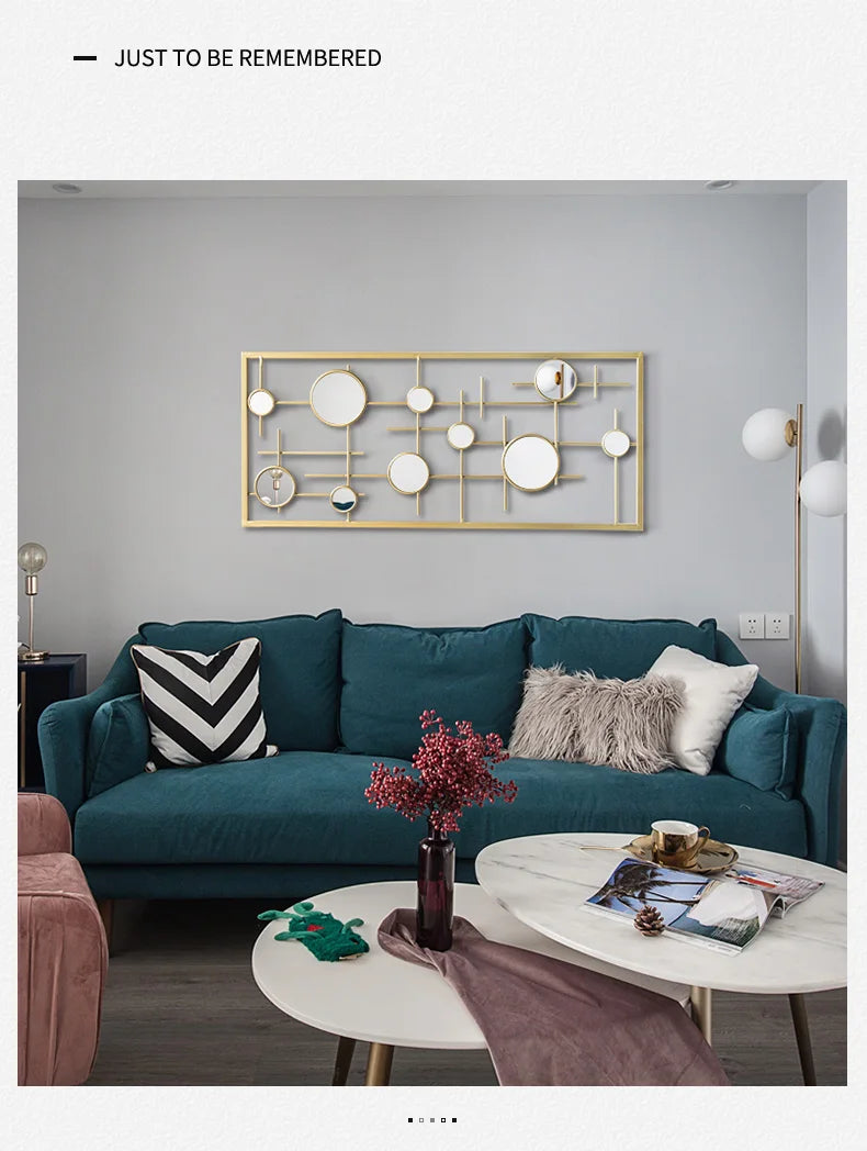 European-style round combination wall decoration mirror