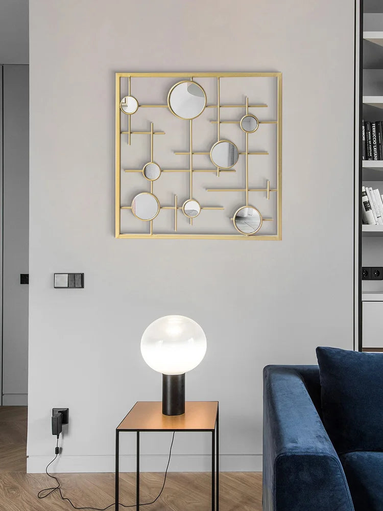 European-style round combination wall decoration mirror