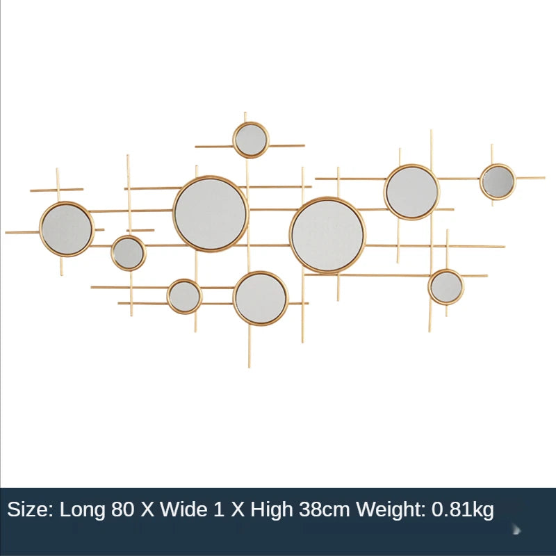 European-style round combination wall decoration mirror