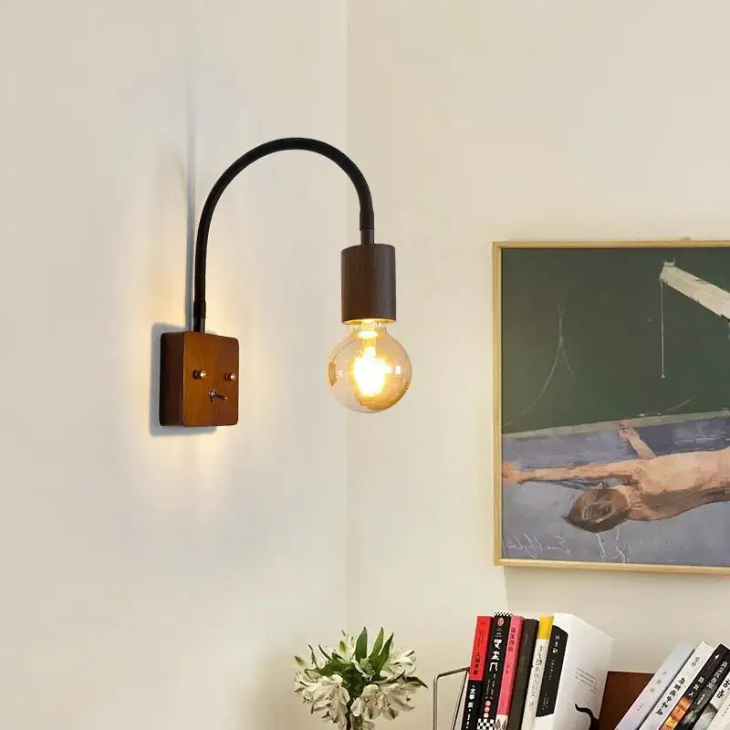 LED Wall Lamp Vintage Wabi-sabi  Interior Lighting Adjustable Rotating Night Light