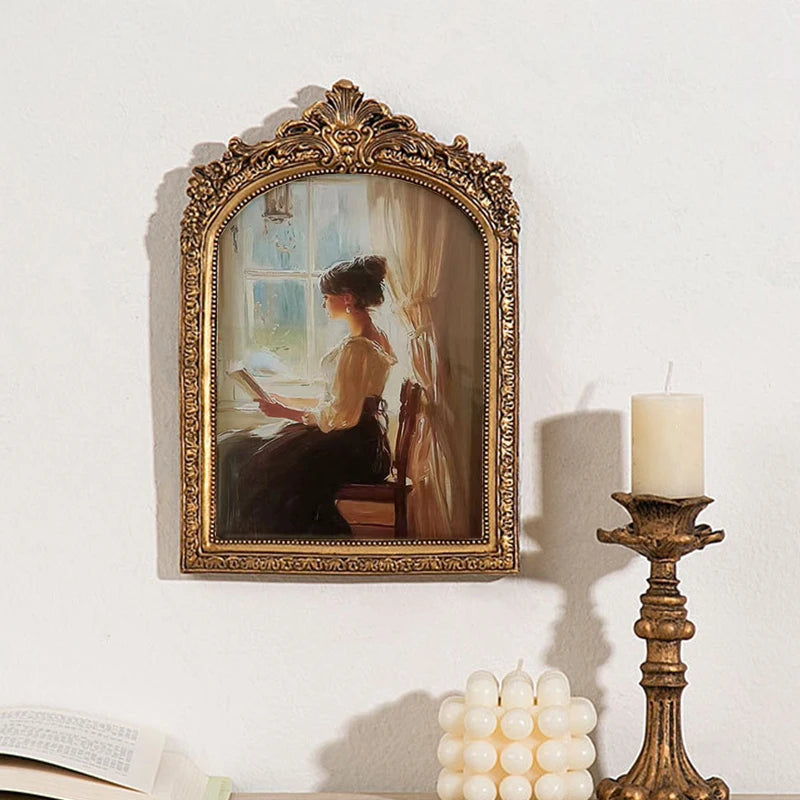 European Vintage Photo Frame Relief Picture Arch Wedding Photo Frame