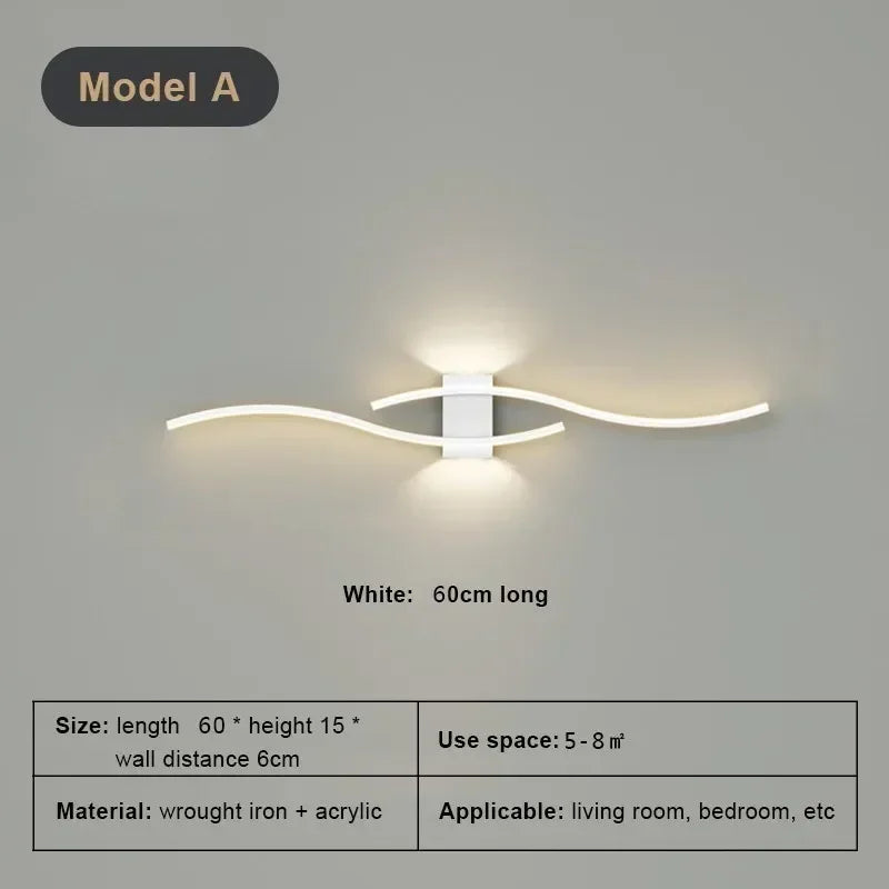 Wall Lamp LED Long Strip 60/80 Wall Sconce Home Decora Living Room Background