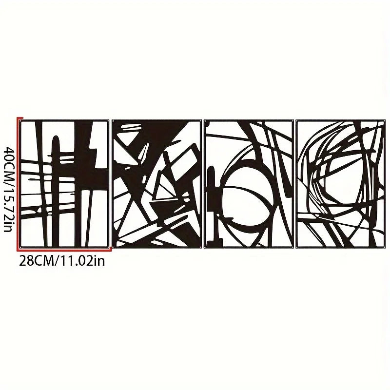 HelloYoung Abstract Metal Wall Art, Minimalist Decorative Single Line Art Wall Decor