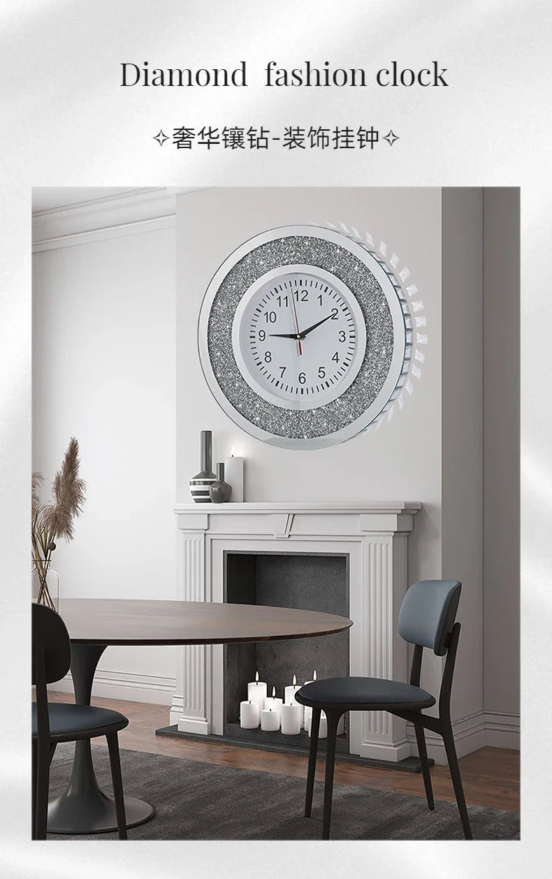 Light Luxury Modern Wall Clock Aesthetic Design Living Room Silent Wall Hanging