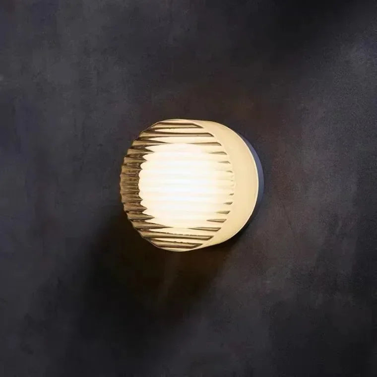 Modern Round Wall Lamp LED Glass Wall Light Sconce Living Room