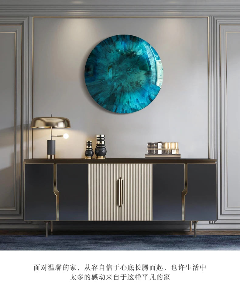 Modern light luxury wall decoration corridor aisle wall metal