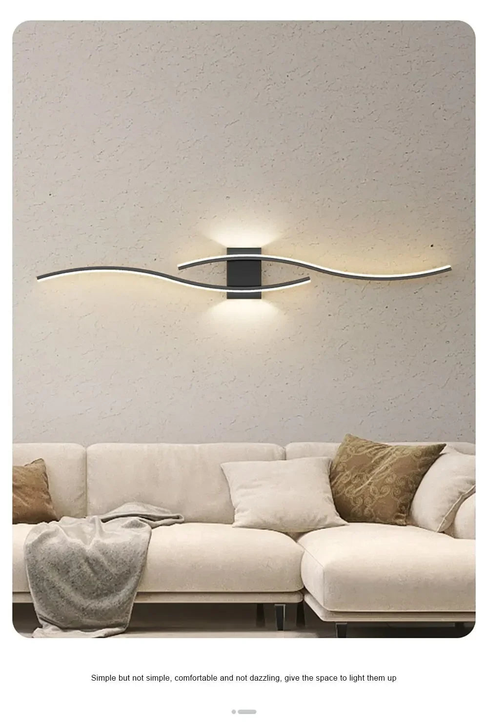 Wall Lamp LED Long Strip 60/80 Wall Sconce Home Decora Living Room Background