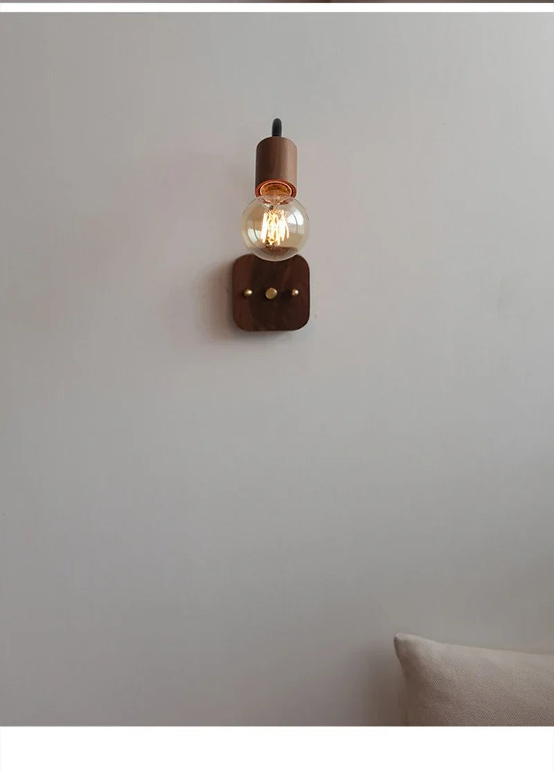 LED Wall Lamp Vintage Wabi-sabi  Interior Lighting Adjustable Rotating Night Light