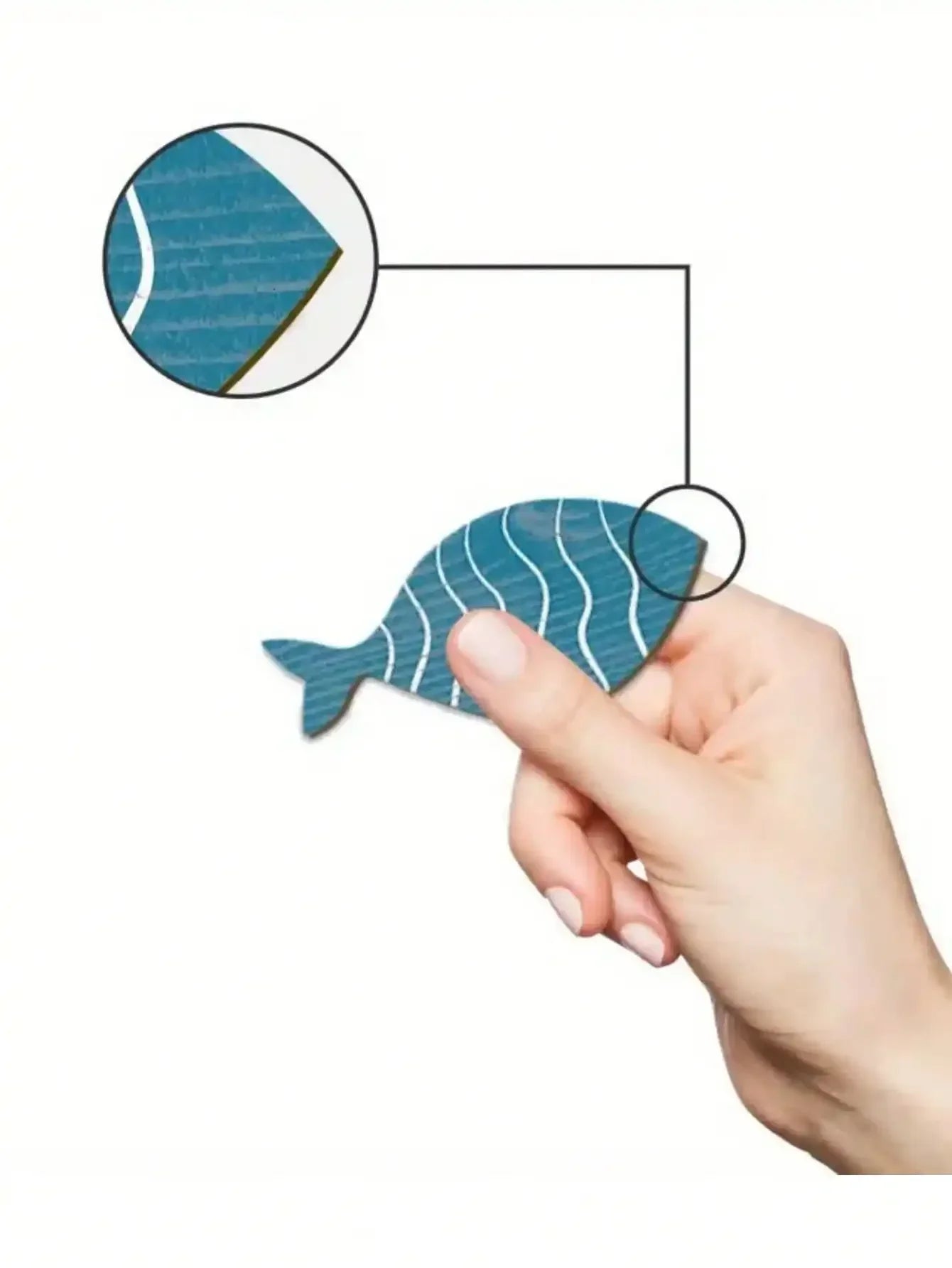 20pcs/set Wooden Fish Wall Decor Coastal Beach Decoration DIY Living Room Wall for Home Lake House Decor