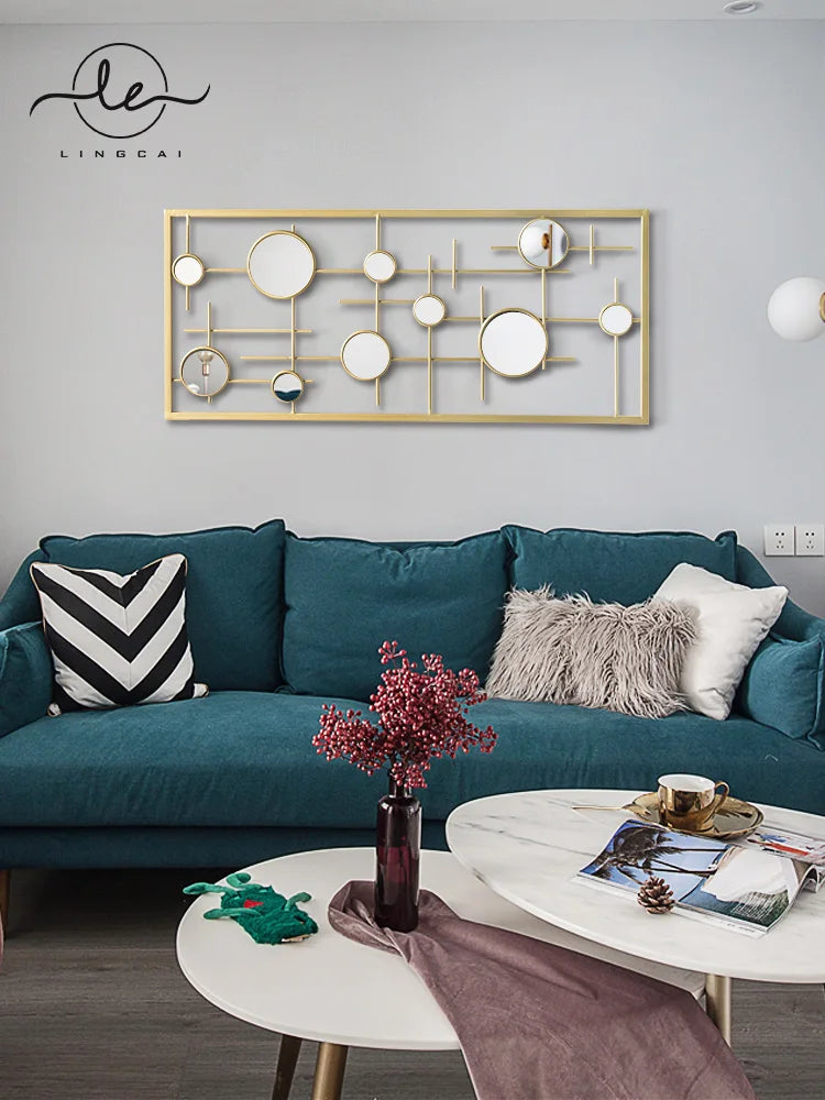 European-style round combination wall decoration mirror