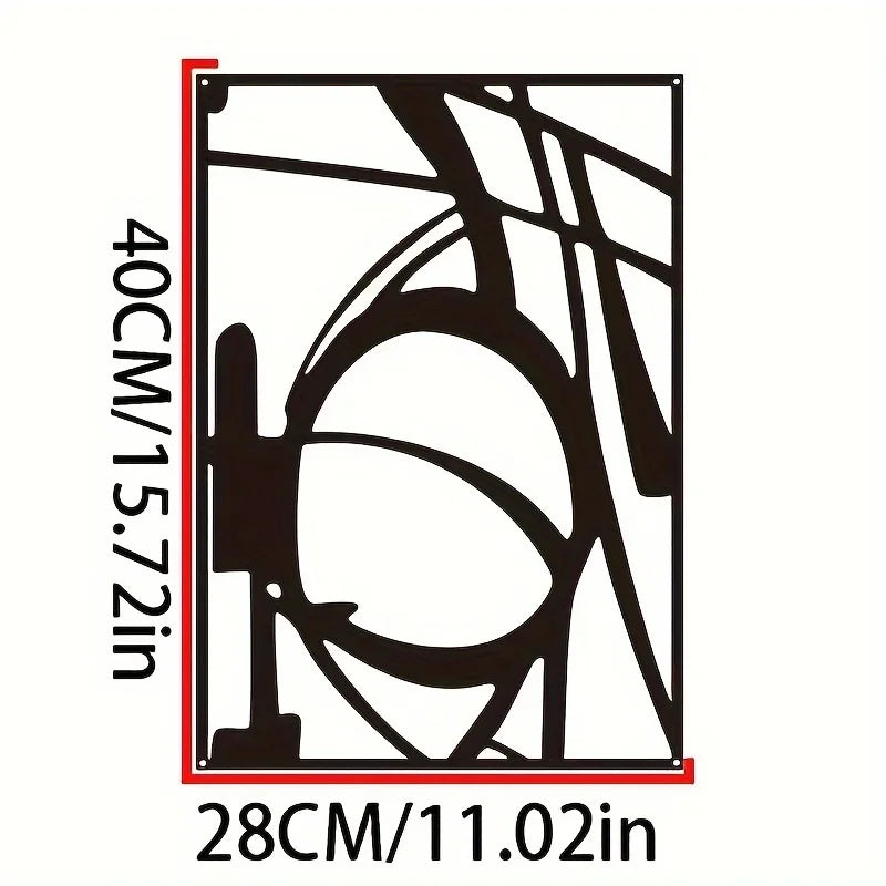 HelloYoung Abstract Metal Wall Art, Minimalist Decorative Single Line Art Wall Decor
