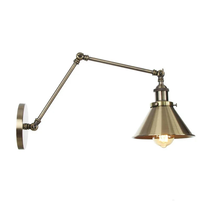 Industrial Style Long Wall Light Creative Design Long Pole Swing Arm Telescopic Eye Protection Lamp Living Room Reading Lamp