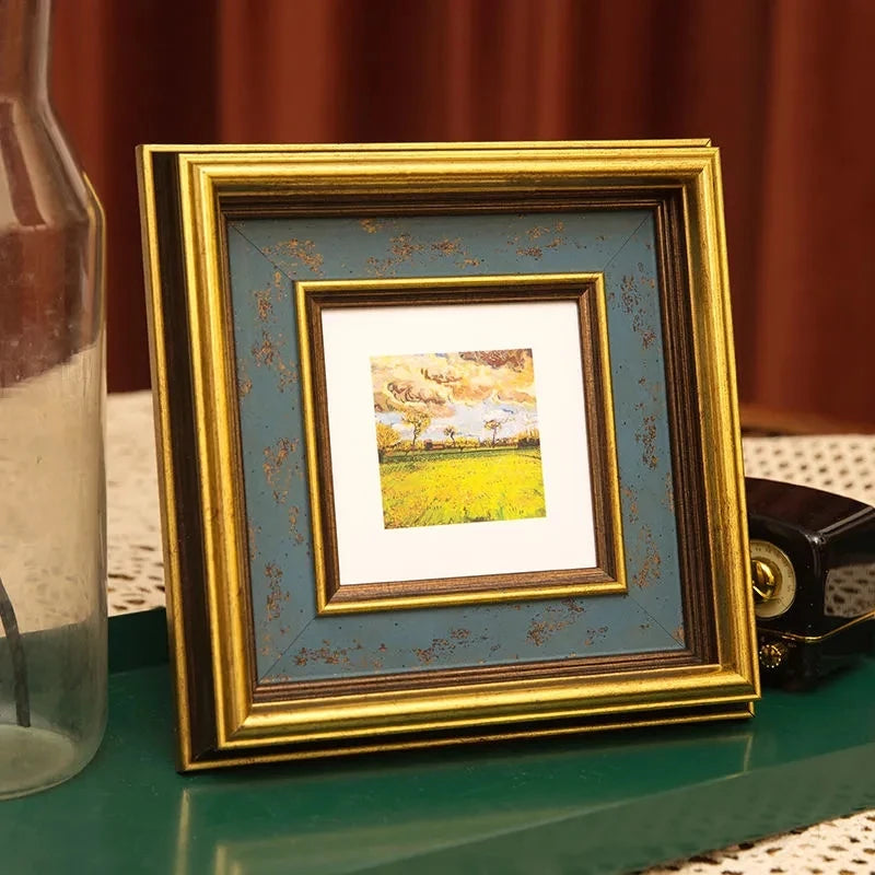 American Retro Style Golden Border Small Photo Frame
