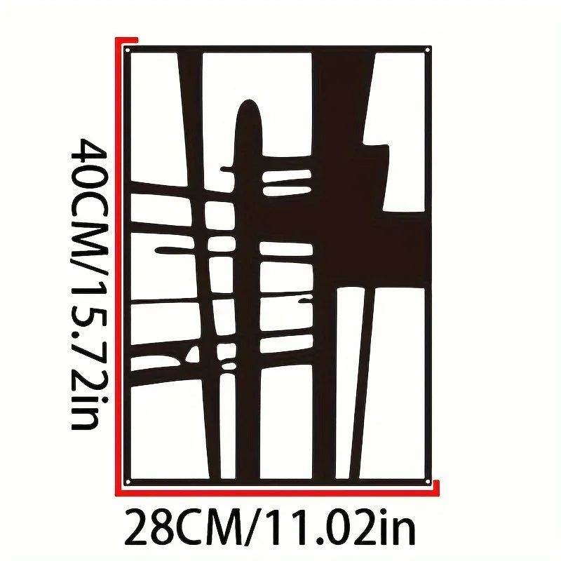 HelloYoung Abstract Metal Wall Art, Minimalist Decorative Single Line Art Wall Decor