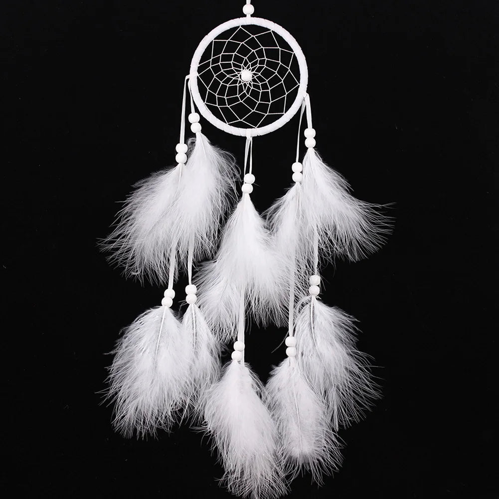Dream Catcher Wind Chimes Thread Handmade Feather Wall Hanging Decor