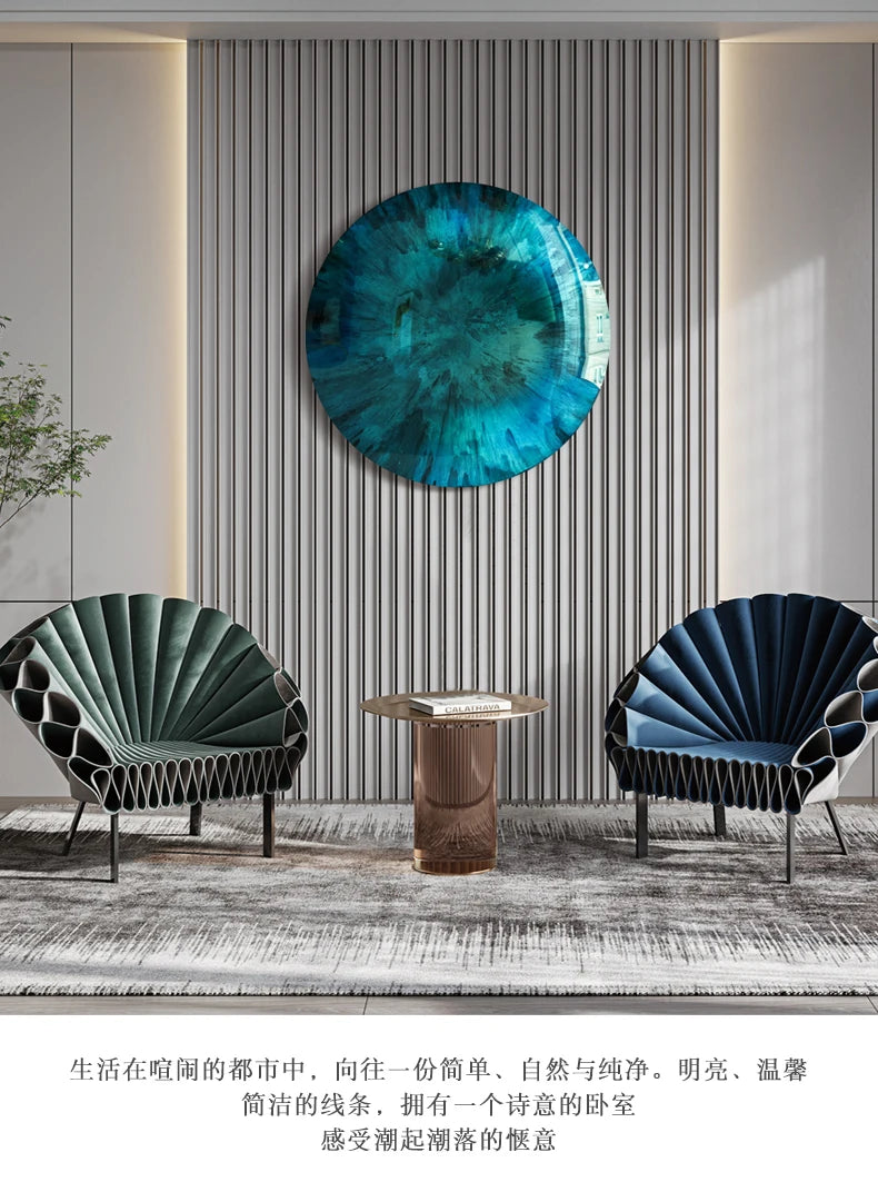 Modern light luxury wall decoration corridor aisle wall metal