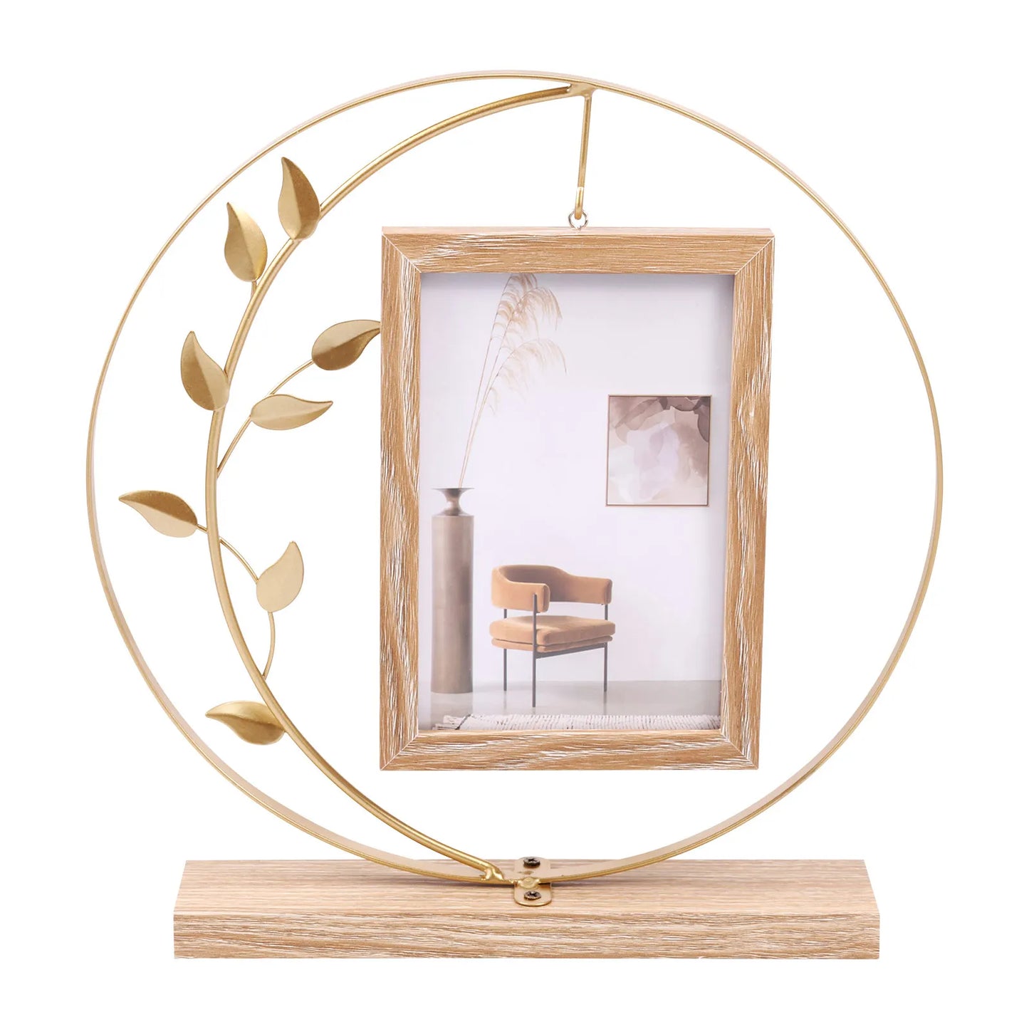 Double Sided Picture Frame Iron Art Frame Rack Desktop Ornament Photo Frame