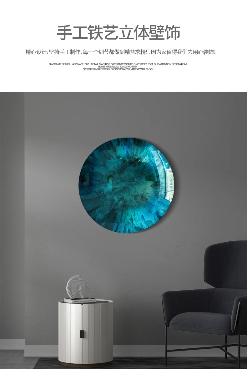 Modern light luxury wall decoration corridor aisle wall metal