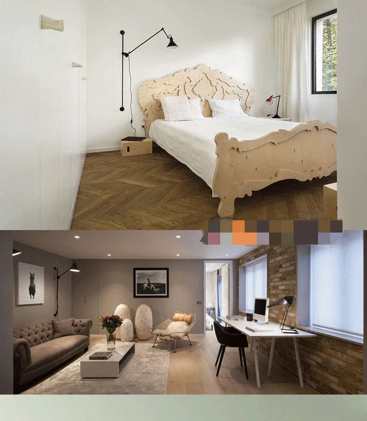 Industrial Style Long Wall Light Creative Design Long Pole Swing Arm Telescopic Eye Protection Lamp Living Room Reading Lamp