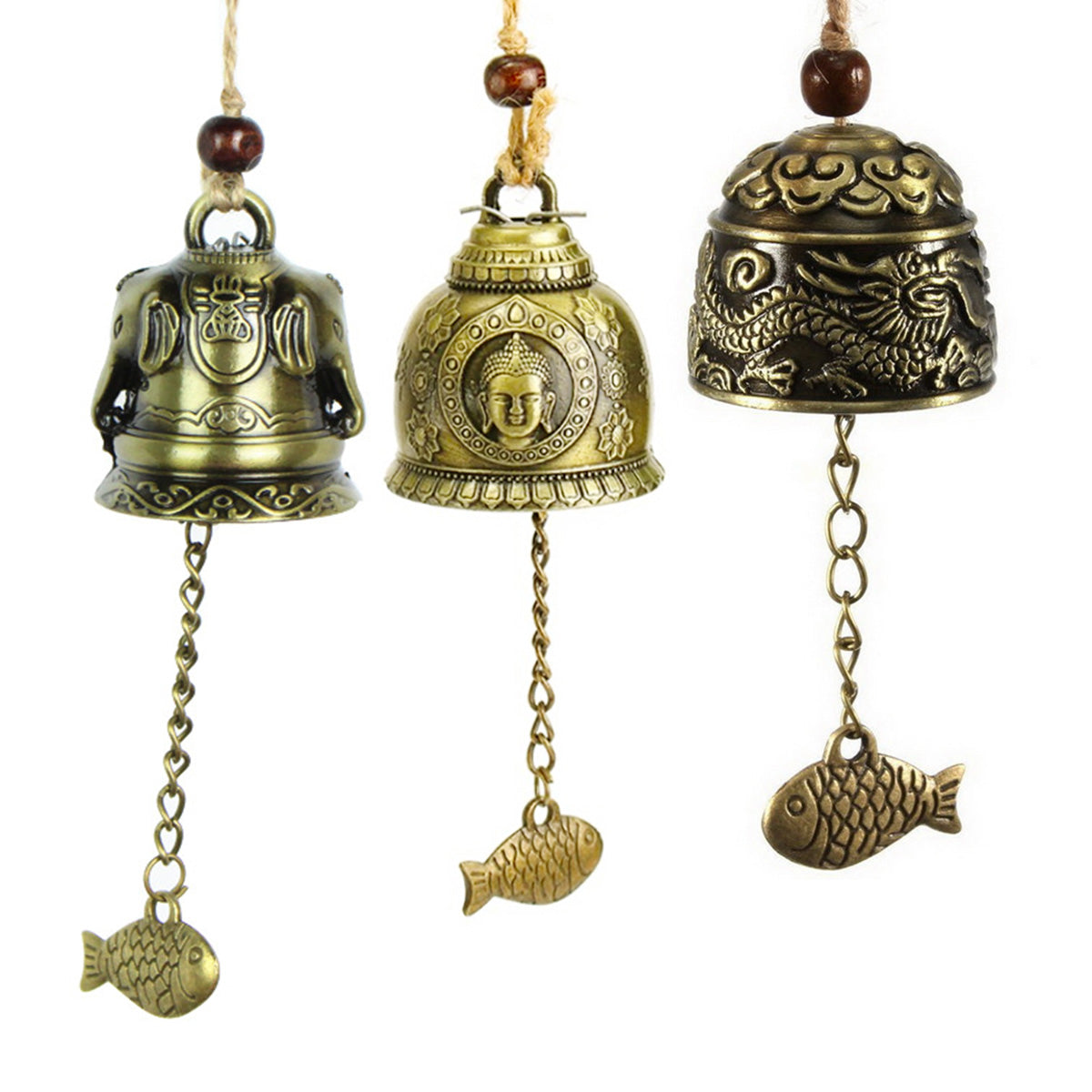 Feng Shui Wind Bell Retro Buddha Dragon Elephant Wind Chime