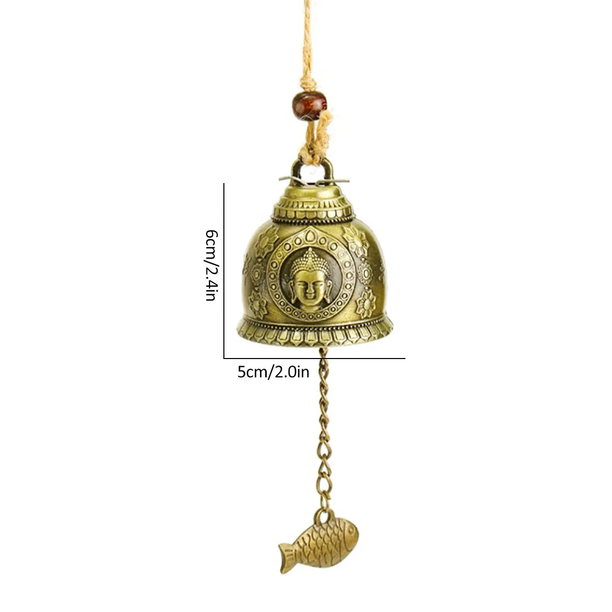 Feng Shui Wind Bell Retro Buddha Dragon Elephant Wind Chime
