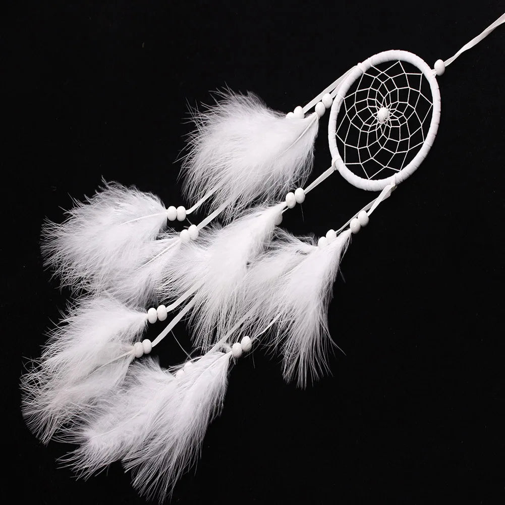Dream Catcher Wind Chimes Thread Handmade Feather Wall Hanging Decor