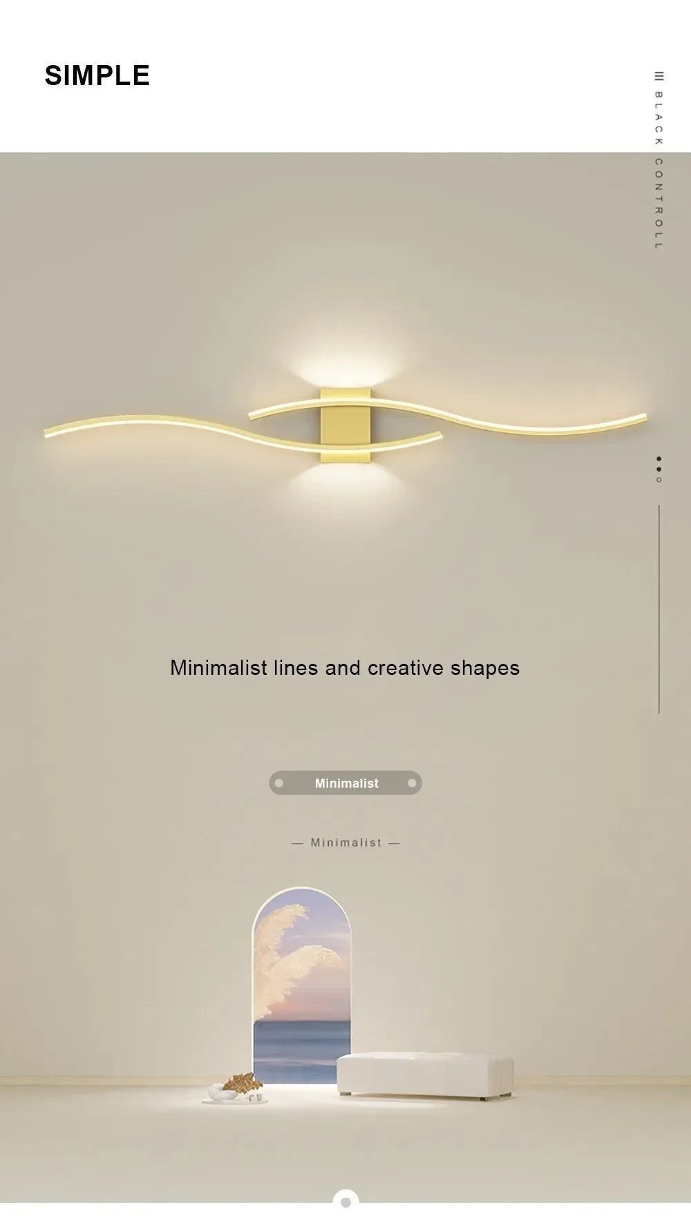Wall Lamp LED Long Strip 60/80 Wall Sconce Home Decora Living Room Background