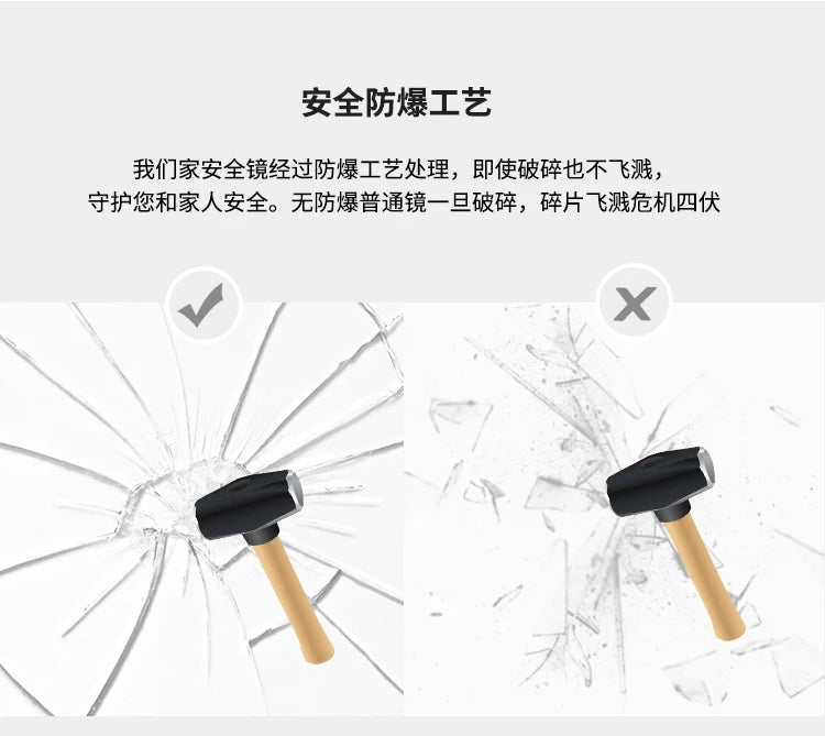 Golden Oval Mirror Wall Mounted Bathroom Vanity Vanity Mirror