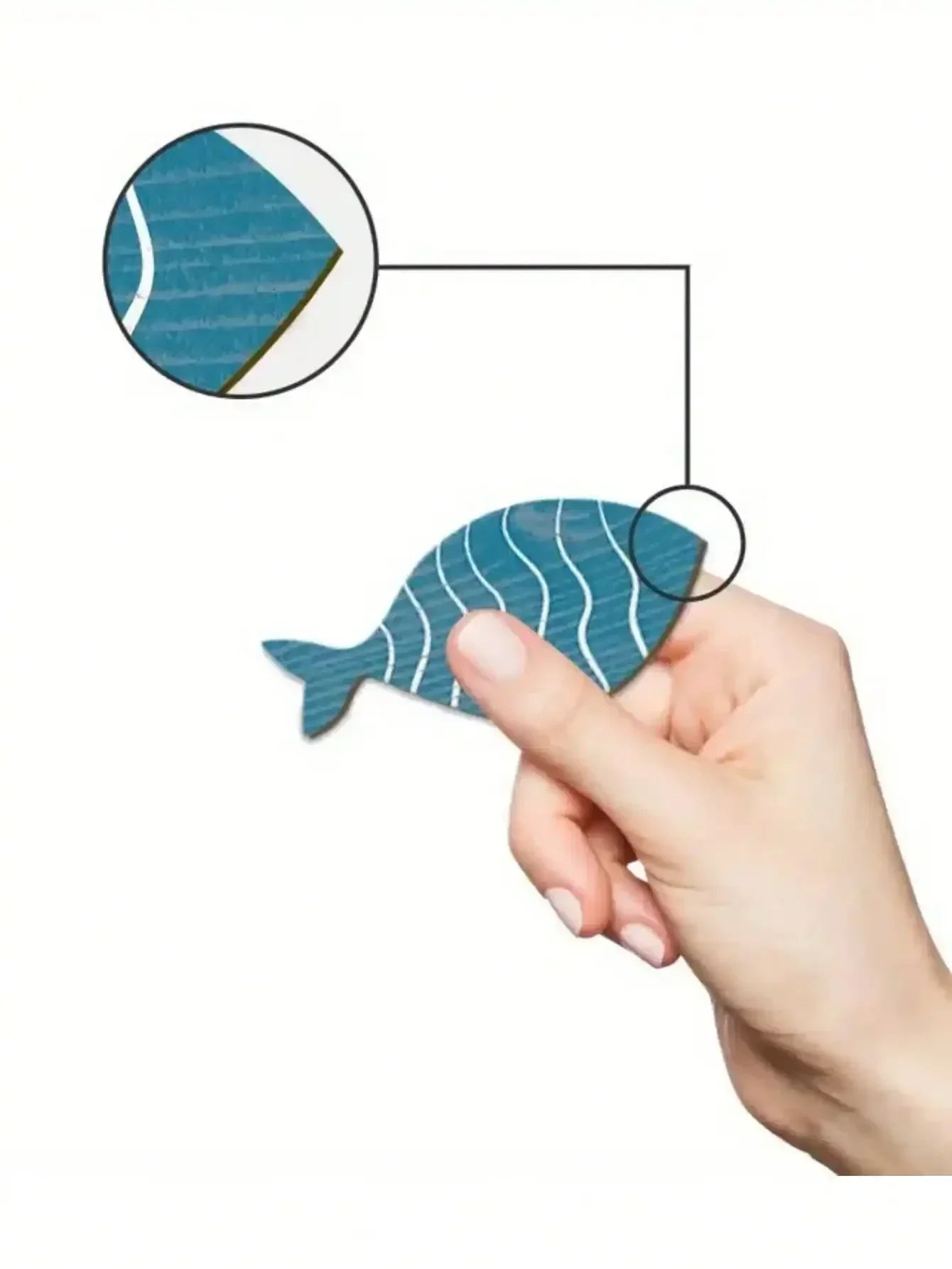 20pcs/set Wooden Fish Wall Decor Coastal Beach Decoration DIY Living Room Wall for Home Lake House Decor