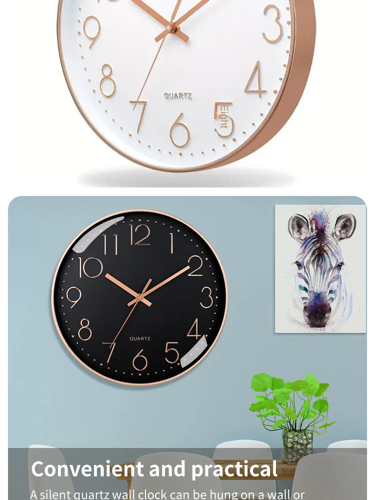 8 Inch Mute Wall Clock Simple Digital Wall Clock