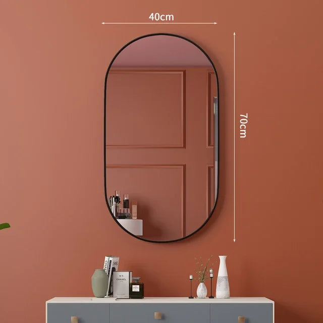 Golden Oval Mirror Wall Mounted Bathroom Vanity Vanity Mirror