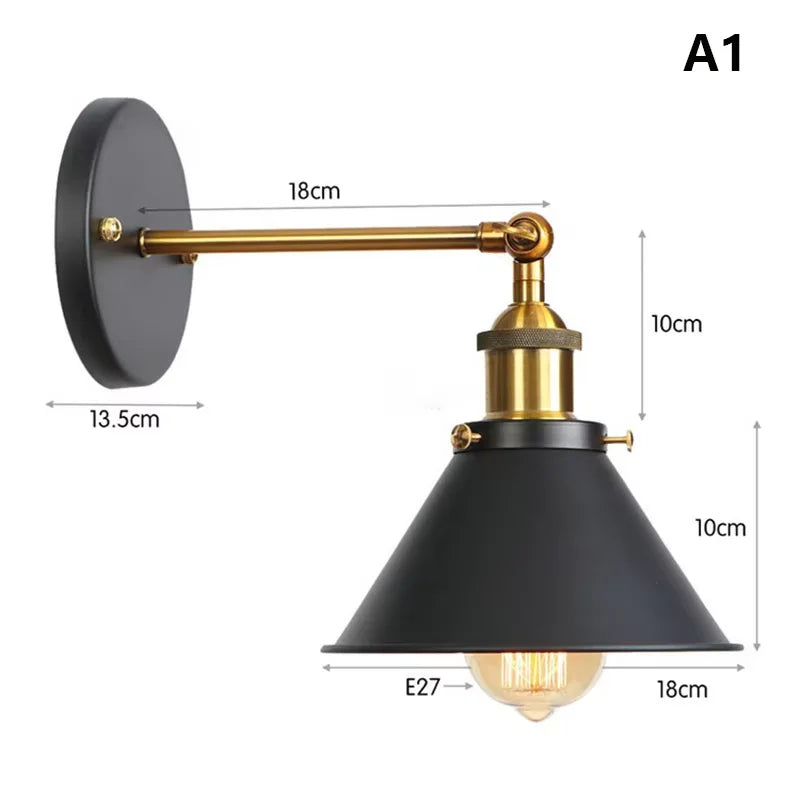 Industrial Style Long Wall Light Creative Design Long Pole Swing Arm Telescopic Eye Protection Lamp Living Room Reading Lamp