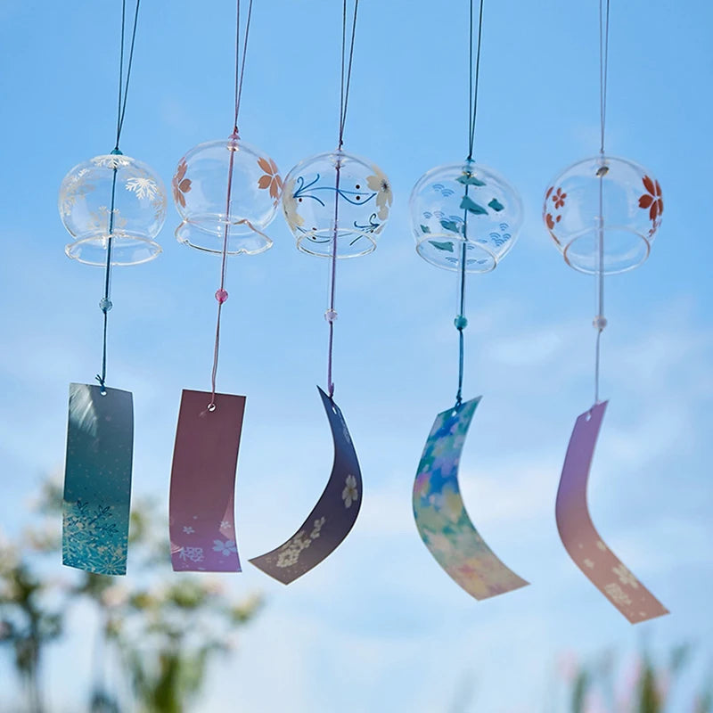 Japanese Style Glass Wind Chime Decorations