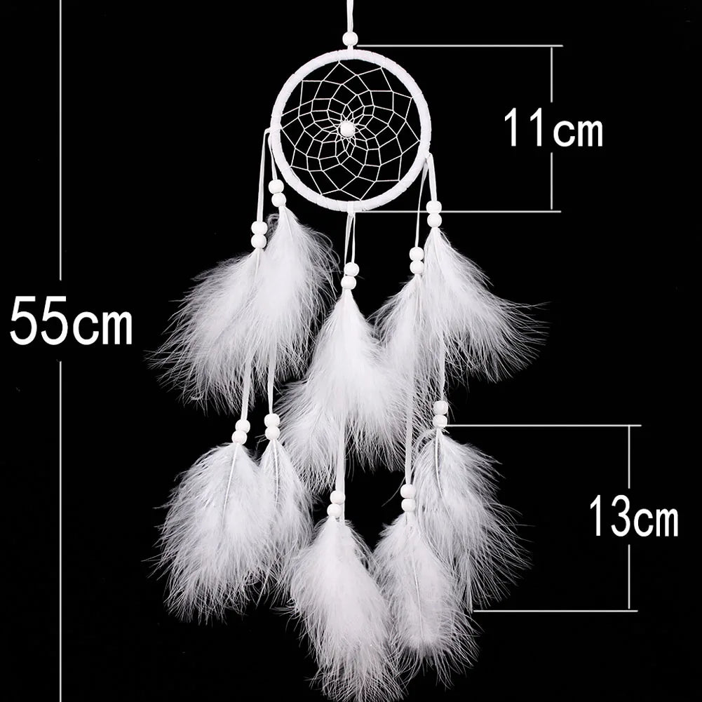 Dream Catcher Wind Chimes Thread Handmade Feather Wall Hanging Decor