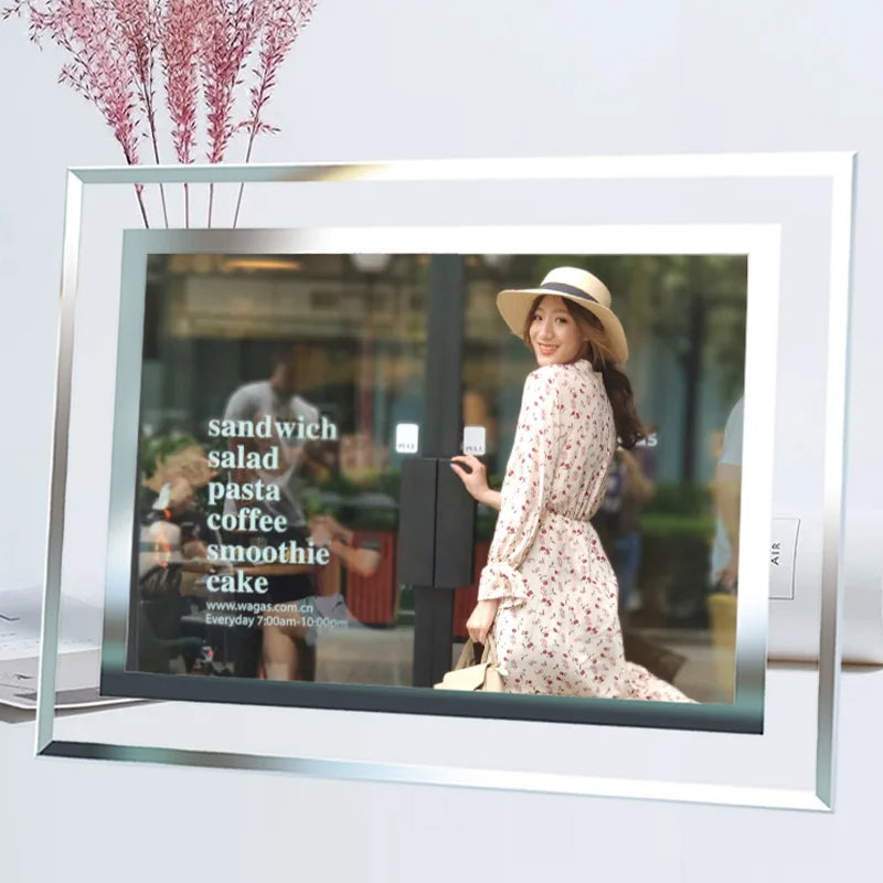 Set of 2 crystal photo frame 5 7 6 8 10 inch 7 inch creative glass custom photo free photo