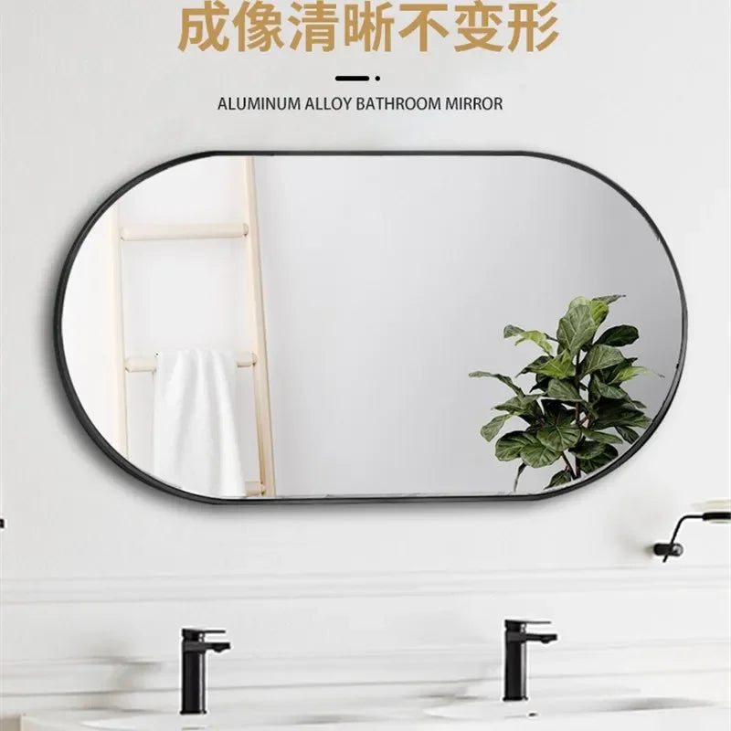 Golden Oval Mirror Wall Mounted Bathroom Vanity Vanity Mirror