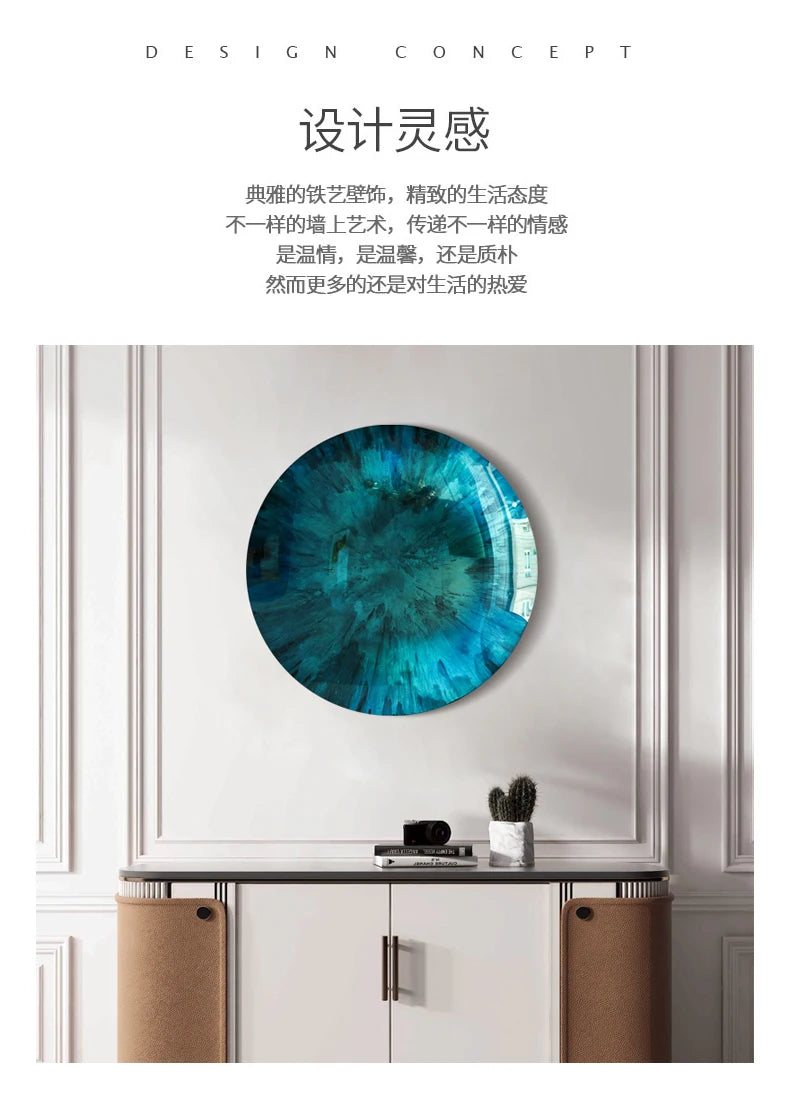 Modern light luxury wall decoration corridor aisle wall metal