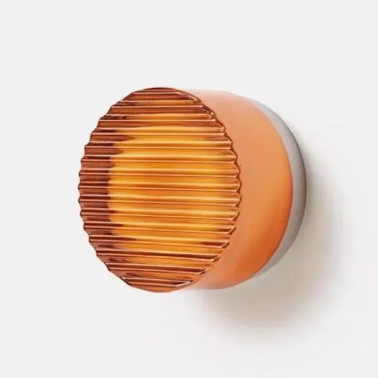 Modern Round Wall Lamp LED Glass Wall Light Sconce Living Room