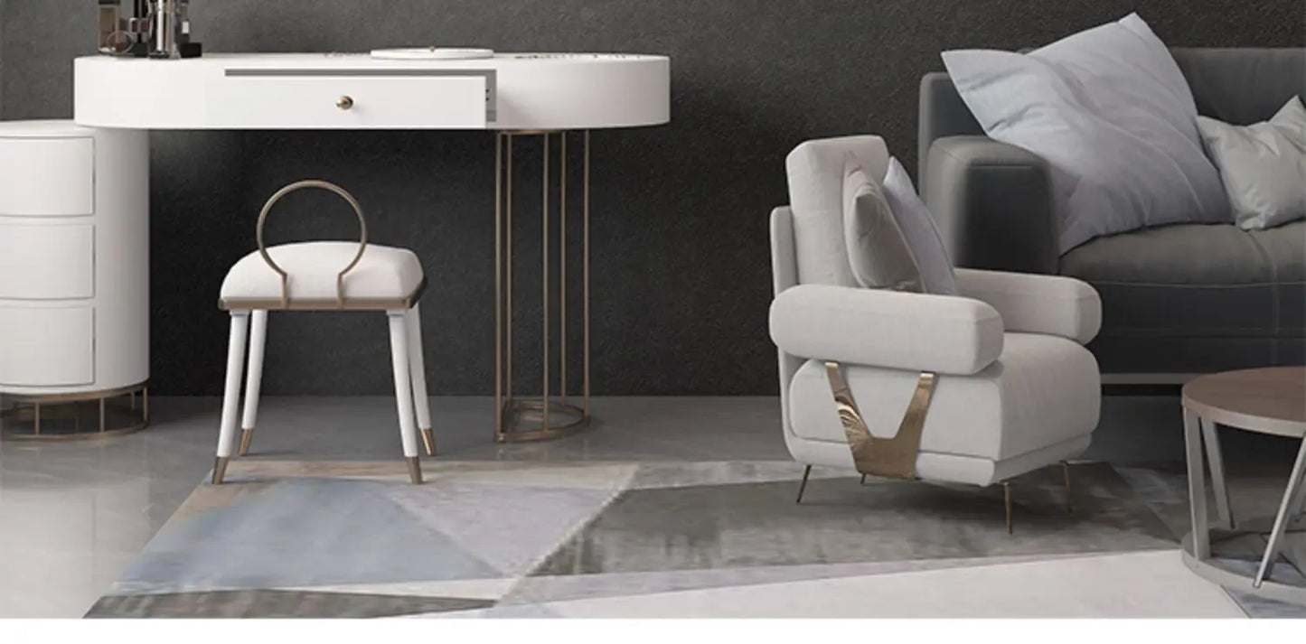 Golden Oval Mirror Wall Mounted Bathroom Vanity Vanity Mirror