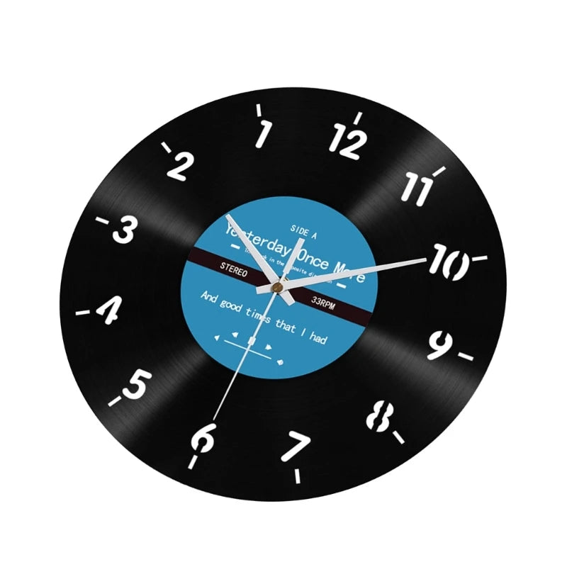 Elegant Counterclockwise Wall Clock 12Inch Quiet Mechanism Vinyls
