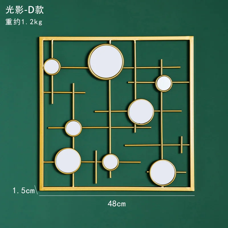 European-style round combination wall decoration mirror